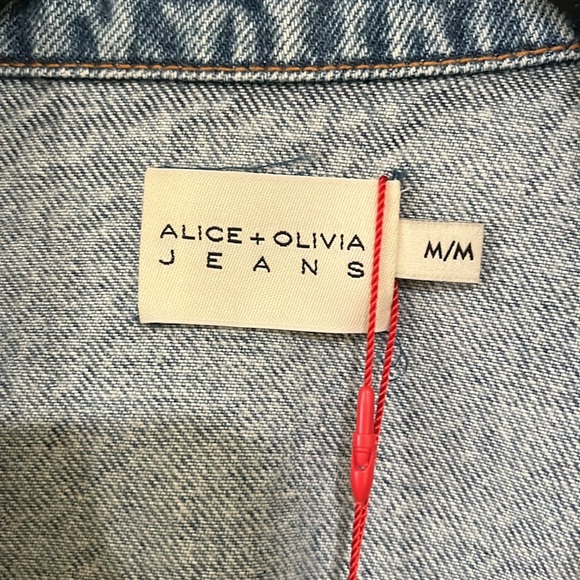 Alice& olivia Jean jacket with lace sleeve - Picture 2 of 9